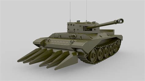Cromwell Tank 3d Model Animated Rigged Cgtrader