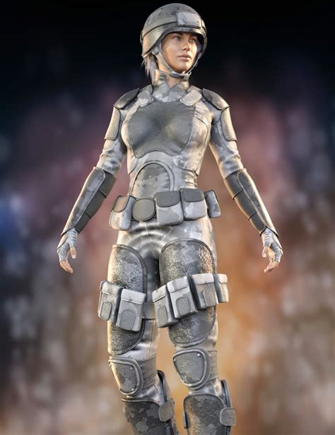 sci fi soldier outfit for genesis 8 female s daz 3d