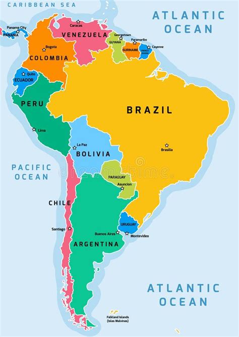 30 Map Of Latin America Labeled Map Online Source