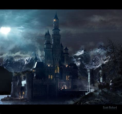 Moonlight Castle Matte By Scott Richard Gothic Fantasy Art Fantasy