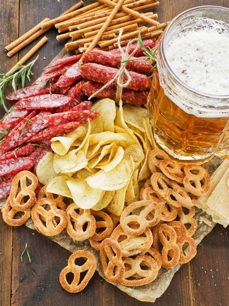 Beer And Snacks Stock Photo Image Of Gold Chips Cold 21231254