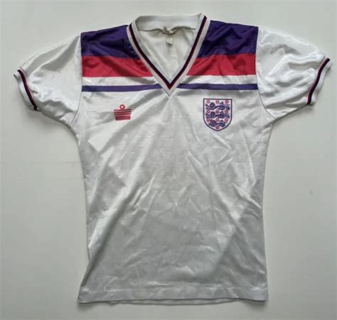 Original England 198083 Home Football Shirt Kids Rare Admiral 126