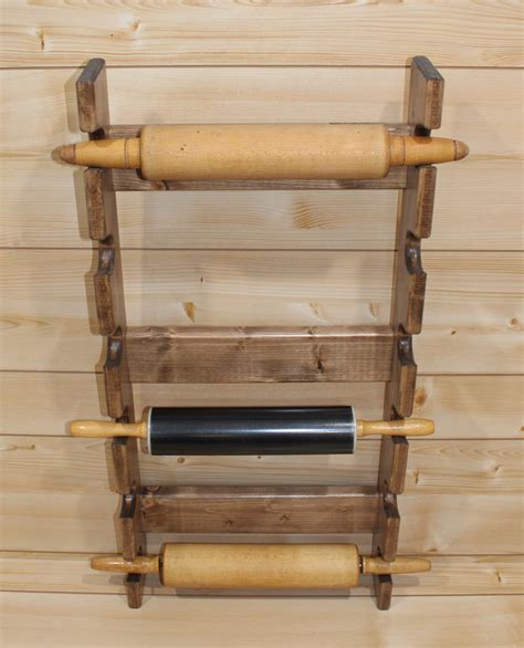 Rolling Pin Rack With Six Slots Multiple Rolling Pin Rack Etsy