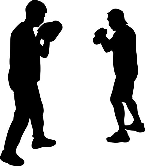 10 Boxing Silhouette Png Transparent
