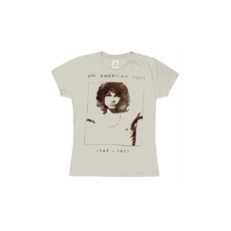 Jim Morrison American Poet Distressed Ladies T Shirt