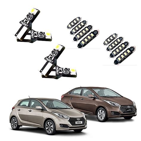 kit lâmpadas led hyundai hb20 hb20s 2015 int externos tromot mundo audio