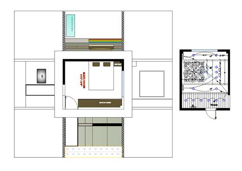 Master Bedroom Structure Detail Plan 2d View Layout File Cadbull