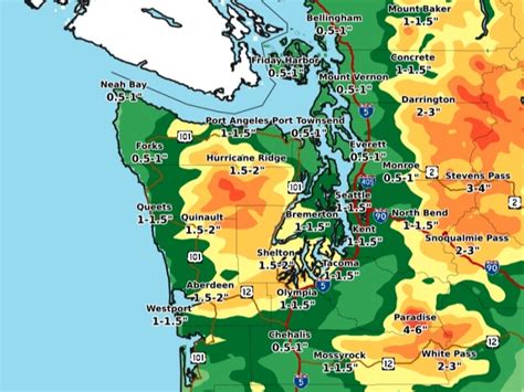 Heavy Rain Wind Gusts Return Washington Weather Forecast Seattle