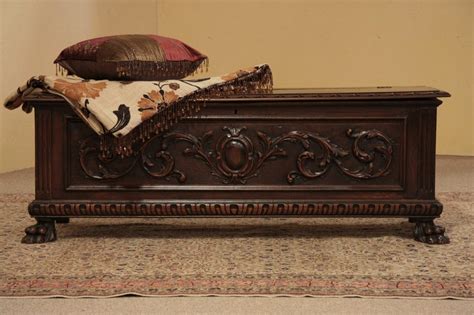 Cassone Or Italian Dowry Chest Carved Lion Paws