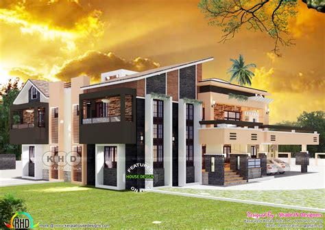 Ultra Modern Contemporary Style 5 Bedroom House Kerala Home Design