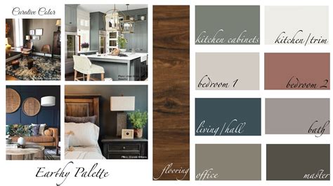 Earthy Interior Paint Color Palette Etsy Canada