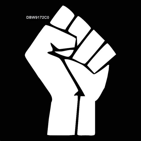 Vinyl Art Decal Sticker Black Lives Matter Fist Logo Window White Floyd