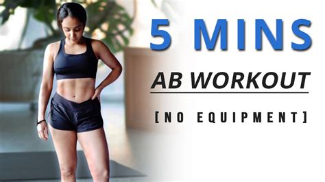 5 Minute Ab Routine No Equipment Youtube