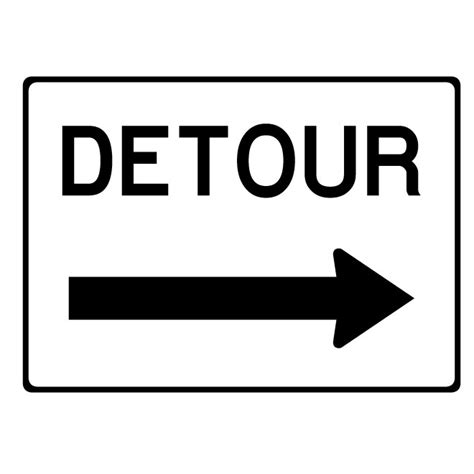 Detour Traffic Sign Royalty Free Stock Svg Vector