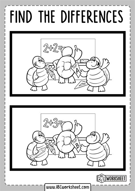 Spot The Differences Worksheet Abc Worksheet