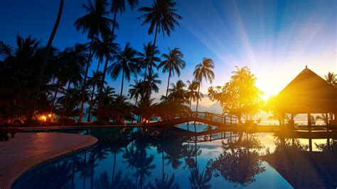 Sunset Pool Wallpapers Wallpaper Cave
