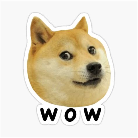Doge Wow Sticker For Sale By Hollysworld Redbubble