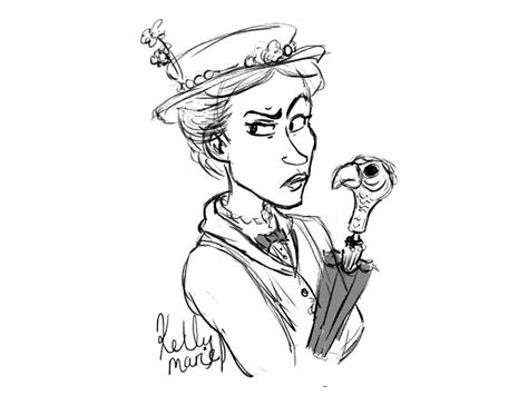 Mary Poppins Penguin Coloring Coloring Pages