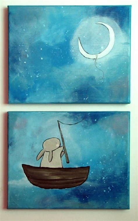 Whimsical Diptych Paintings More Art Less Craft