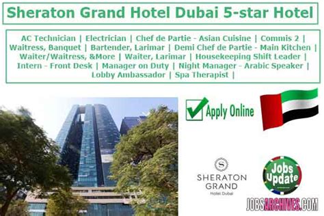 sheraton grand hotel dubai jobs jobs update 2024