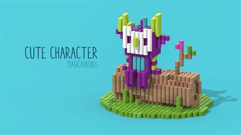 Cute Character Design With Magicavoxel Youtube