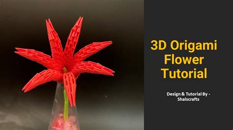 3d Origami Flower Tutorial Youtube