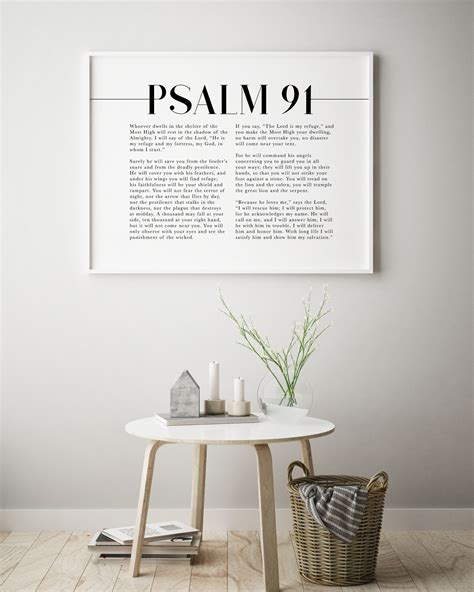 Psalm 91 Scripture Wall Art He Who Dwells In The Shelter Etsy