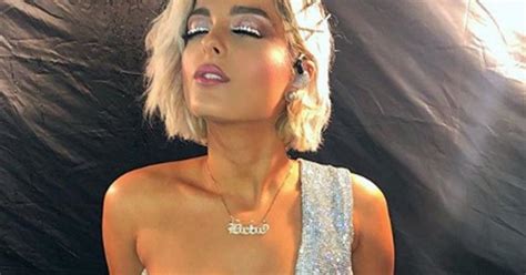 Bebe Rexha Spills From All Angles In Seriously Slashed Dress Daily Star