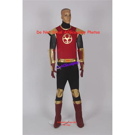 Power Rangers Ninja Storm Crimson Thunder Ranger Cosplay Costume Dark