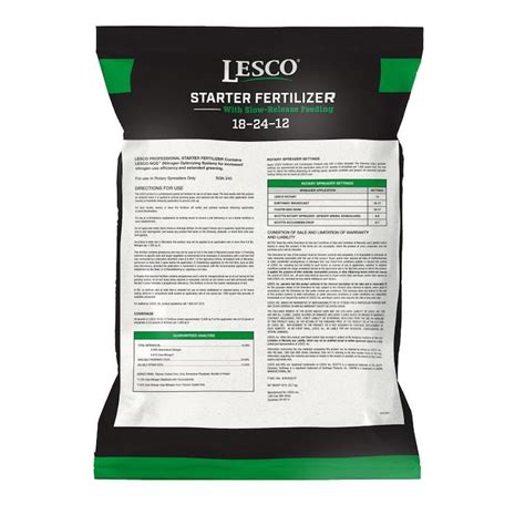 Lesco Lesco Starter Fertilizer 18 24 12 In The Lawn Fertilizer