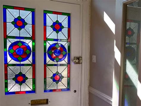Double Glazed Stained Glass Door Panels Glass Door Ideas