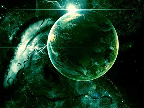 720p Descarga Gratis Galaxia Verde Fantasía Verde Verde Planeta