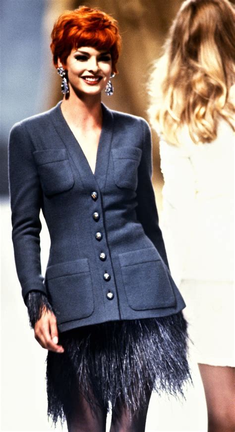 Linda Evangelista Walked For Chanel Haute Couture Fw 1991 Linda