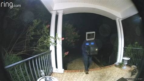 Man Who Wears A Tv On His Head Has Been Caught Leaving Old Tvs On People S Porches