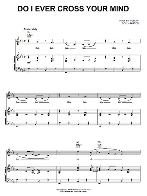 Do I Ever Cross Your Mind Sheet Music Direct