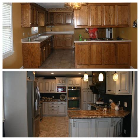 The first thing to do when you install kitchen cabinets is establish the floor level with a long spirit level. Kitchen remodel before and after # ...