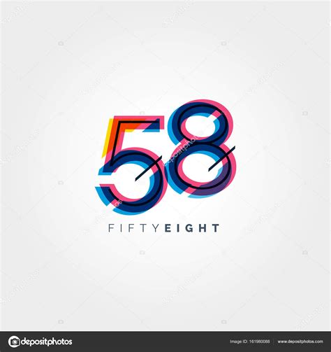 Digit Contemporary Number 58 Logo Stock Vector By ©brainbistro 161980088