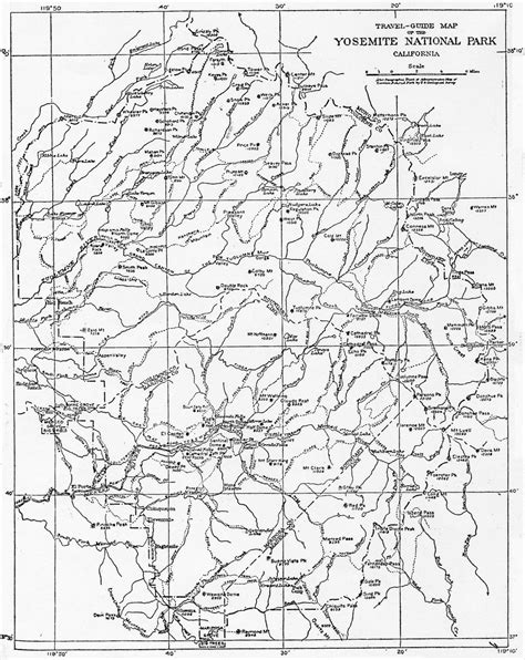 1914 Yosemite National Park Map Yosemite National Park Mappery