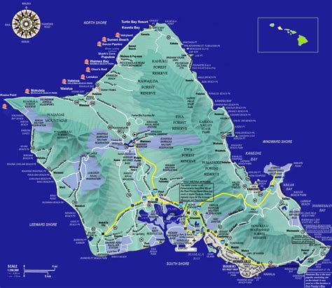 Oahu Hawaii Oahu Hawaii Map Mokuleia North Shore Hawaii Pinterest