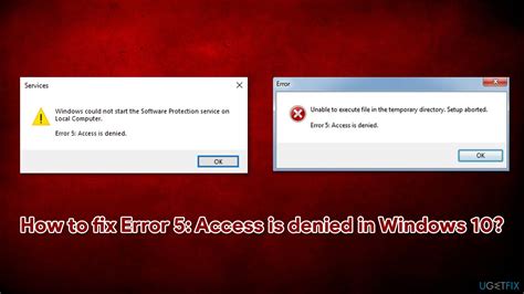How To Fix Error 5 Access Is Denied In Windows 10
