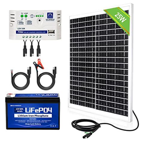 Eco Worthy 25w 12v Kit Completo De Panel Solar Panel Solar De 25w