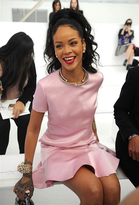 Rihanna Steals The Spotlight In See Through Red Lace Dress Shoes Post