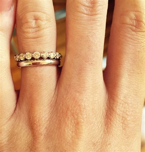 My husband and i bought our bands online at blue nile. Eternity band as engagement ring - post yours!