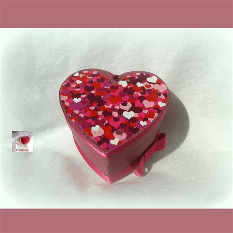 boite forme cœur déco cœurs ♥♥♥♥♥ rose boite à secrets paquet cadeau boîtes coffrets par