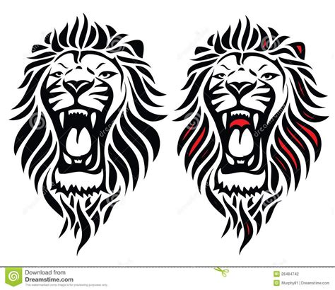 Tribal Lion Tattoo Designs On A Red Background Fresh 2017 Tattoos
