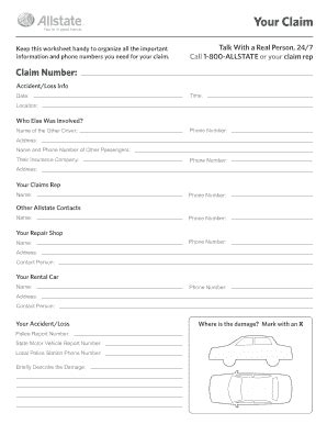 Filing a car accident insurance claim is as fun as having a colonoscopy, but like the medical if you're involved in a motor vehicle accident, it's very important that you contact your insurance. Allstate car accident form - Fill Out and Sign Printable ...