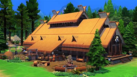 Viking Mead Hall Sims 4 Viking Village Youtube