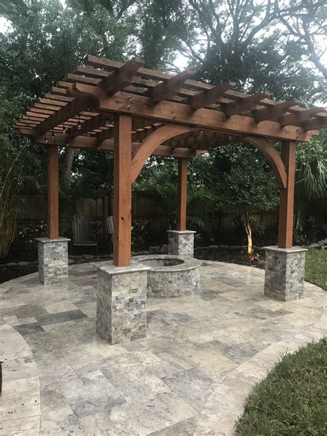 Fire Pit Under Pergola Fire Pit Patio Outdoor Patio Designs Outdoor