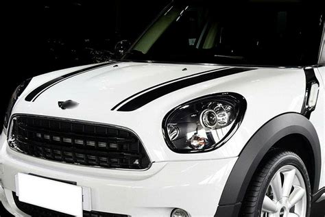 Racing Bonnet Stripes Decal Sticker Graphic Mini Countryman Decals