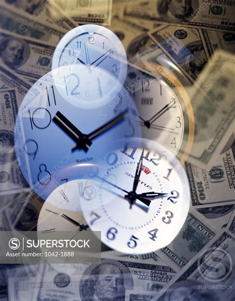 Clocks On Paper Currency Superstock